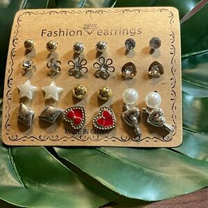 Set of Fashion Earrings with Mixed Designs